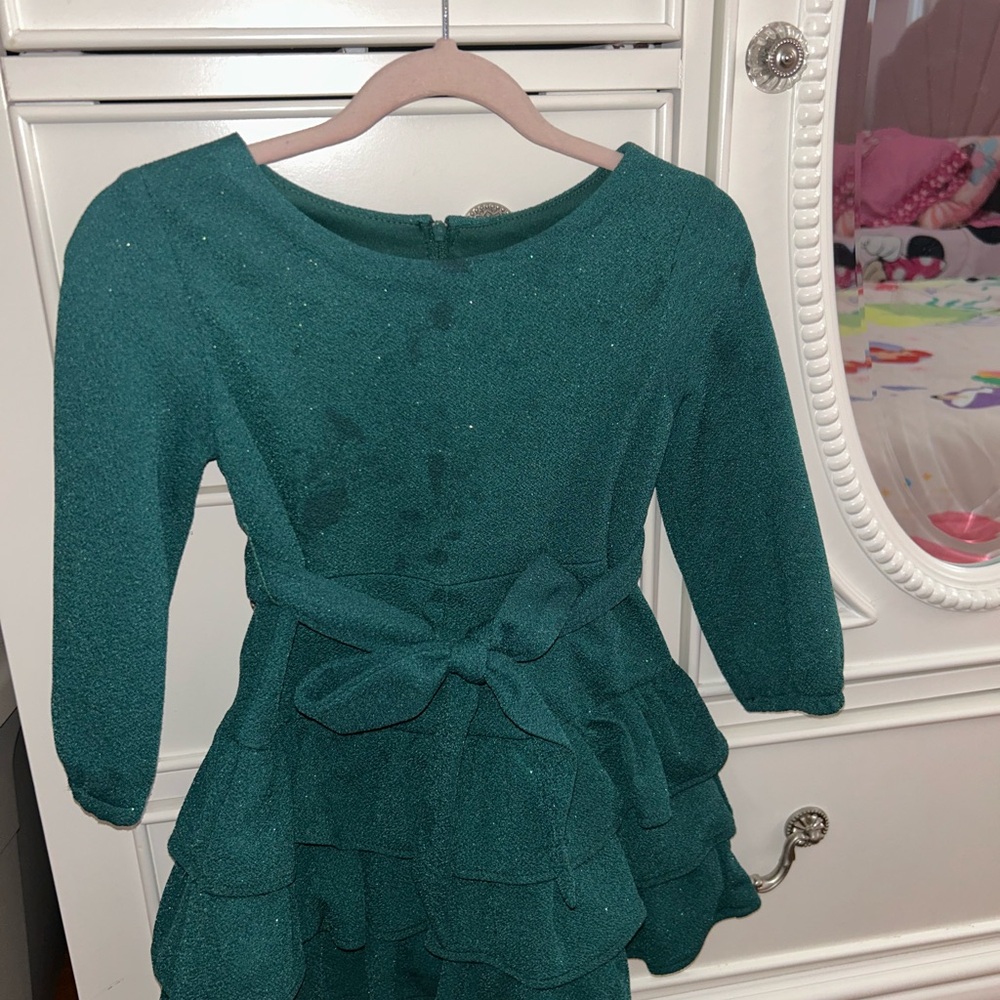 Rare Editions Sparkling Teal Kids Dress